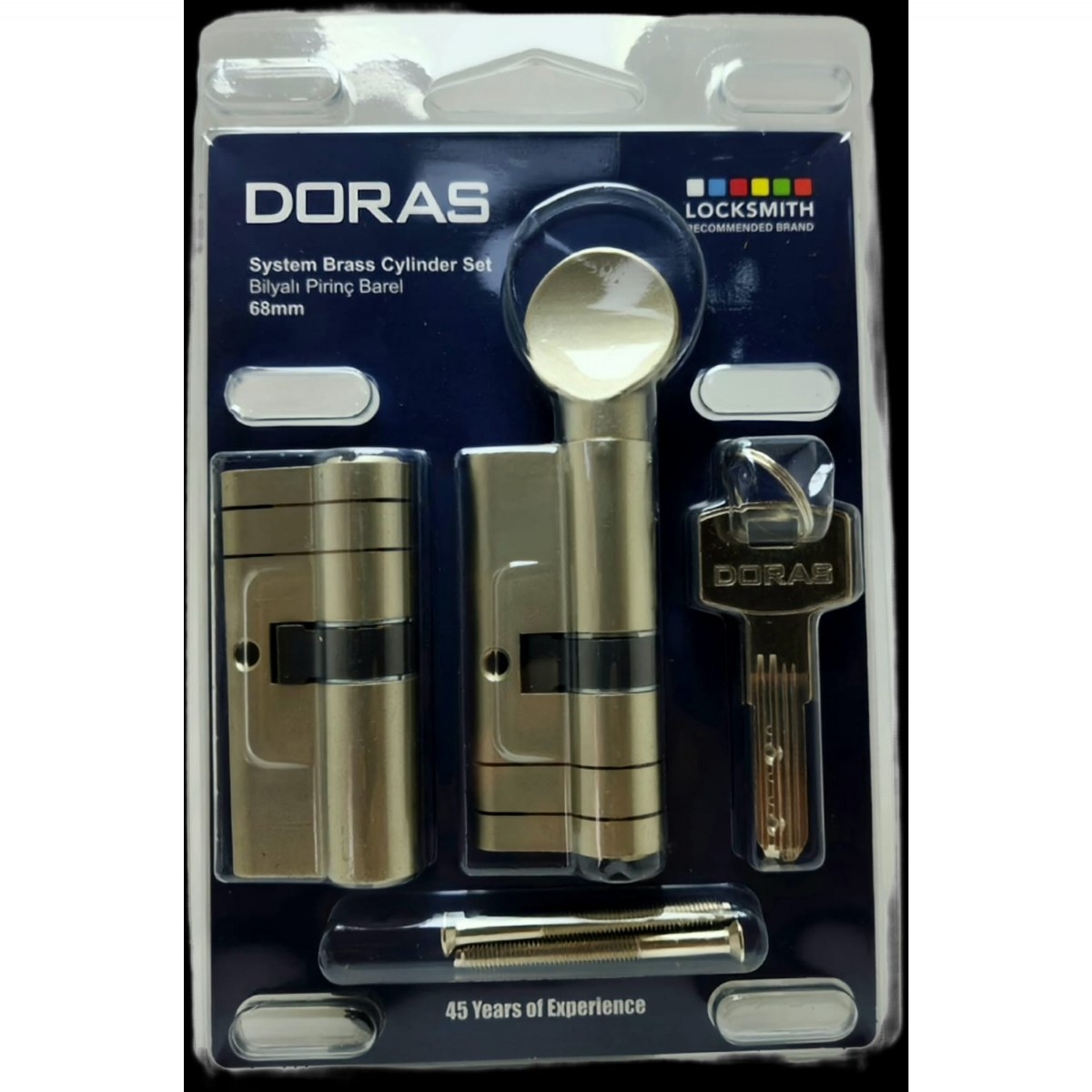 Doras Çift Tuzaklı Set Barel 68mm | SİLİNDİR ( BAREL - KAPI GÖBEĞİ